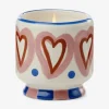 Adopo Hearts Ceramic Candle - Rosewood Vanilla