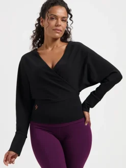 Ala Long Sleeve Yoga Top - Onyx Black