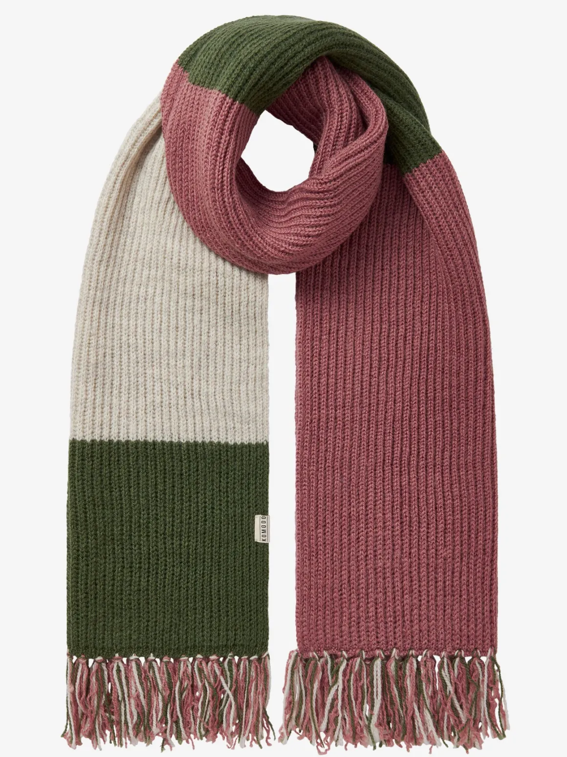 Alexa Lambswool Scarf - Rose Stripe