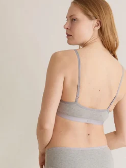 Anastasia Organic Cotton Bra - Marl Grey