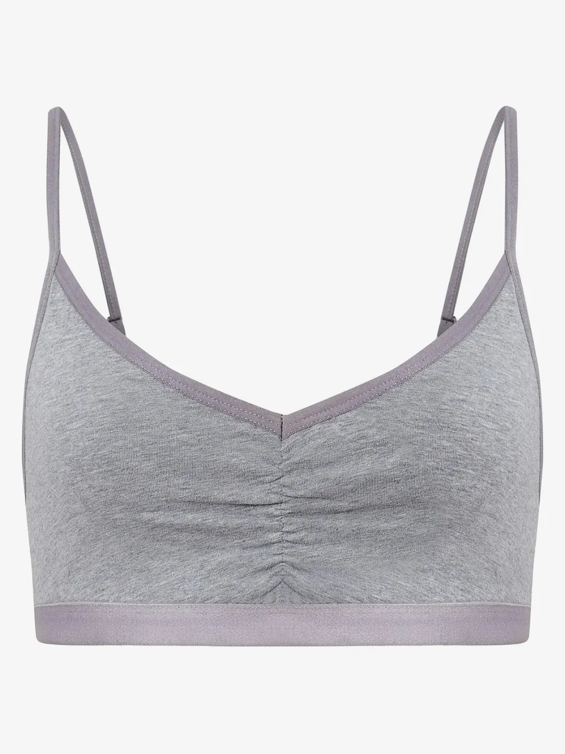 Anastasia Organic Cotton Bra - Marl Grey