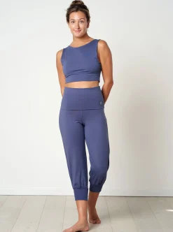 Aspire Cropped Harem Pants - Indigo