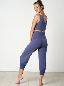 Aspire Cropped Harem Pants - Indigo