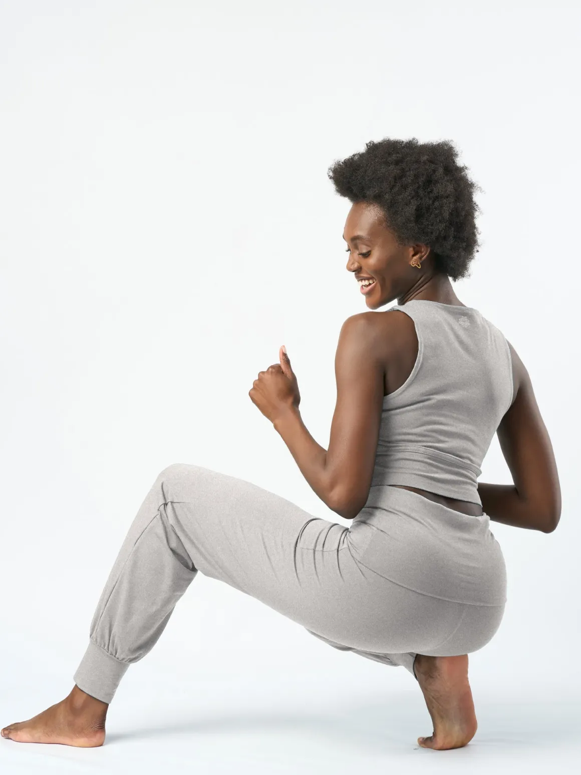 Aspire Harem Pants - Marl Grey