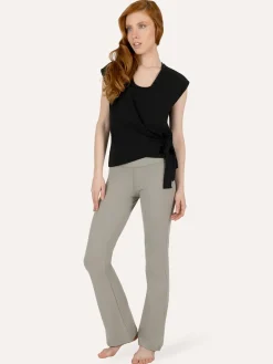 Aurora Wrap Yoga Top - Onyx Black