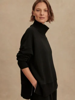 Barker High Neck Sweat - Black