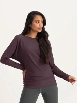 Budhi Long Sleeve Yoga Top - Berry
