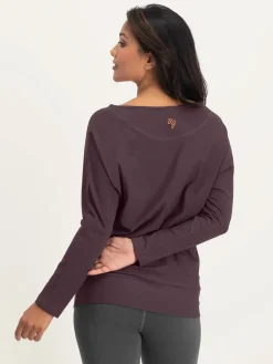 Budhi Long Sleeve Yoga Top - Berry