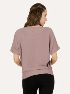 Budhi Short Sleeve Yoga Top - Fireclay