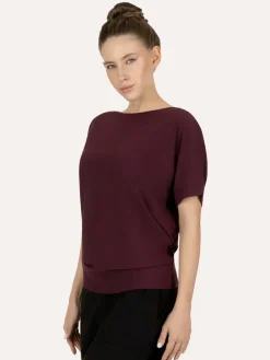 Budhi Short Sleeve Yoga Top - Fig