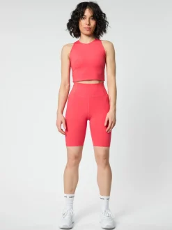 Compressive High-Rise Bike Shorts - Geranium