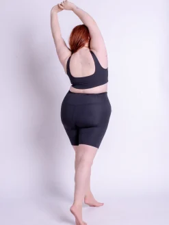 Compressive Rib Bike Short - Black