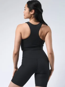 Compressive Rib Bike Short - Black