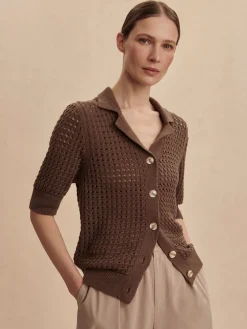 Ellie Knit Shirt - Chocolate Chip