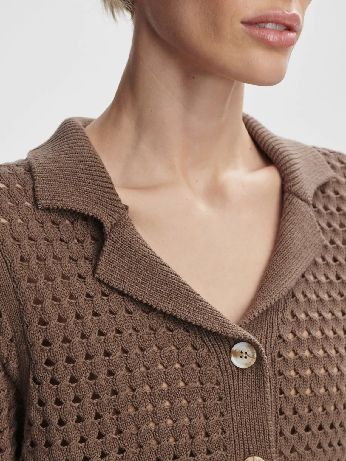 Ellie Knit Shirt - Chocolate Chip