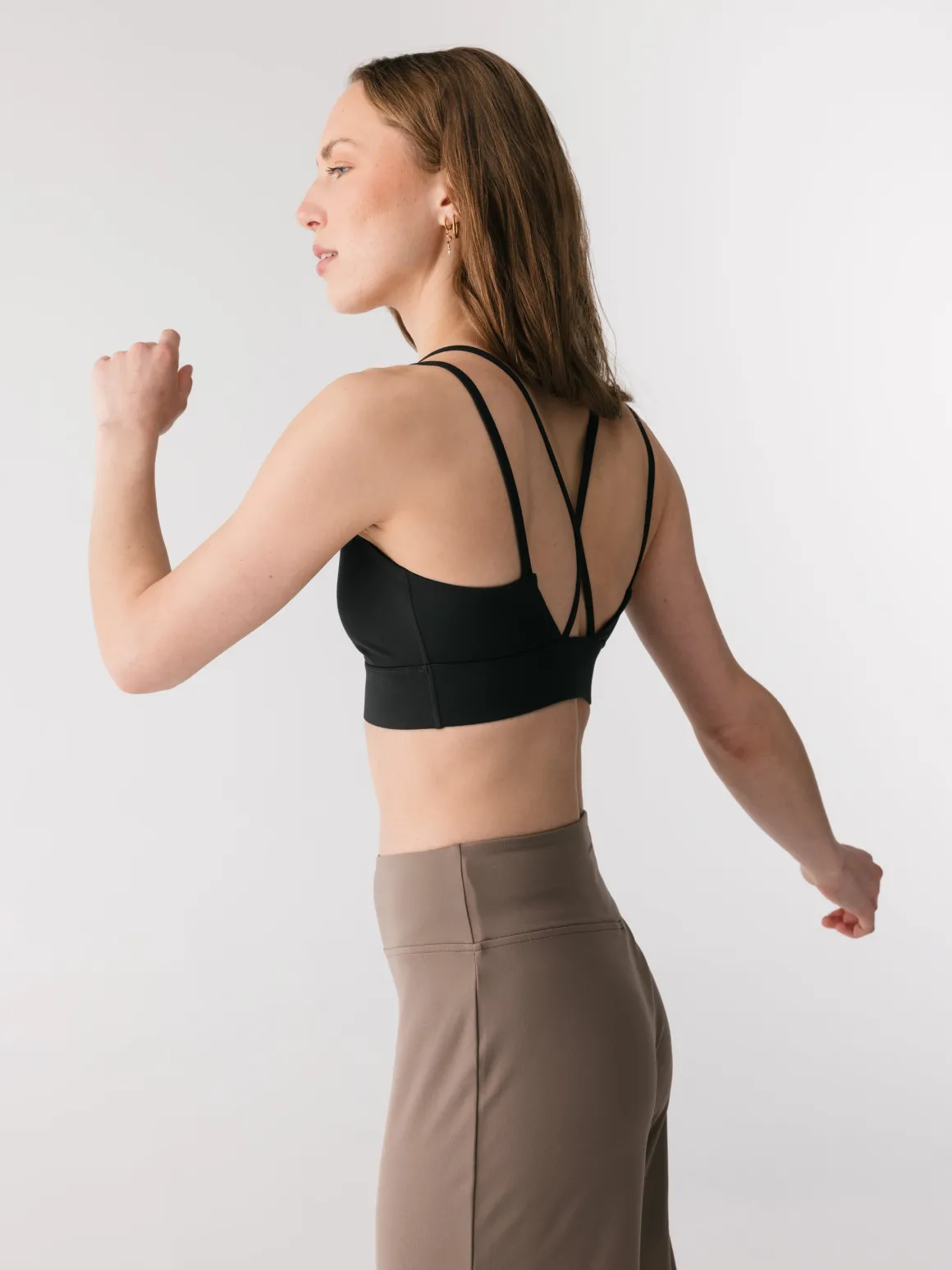 Float Gigi Strappy Bra - Black