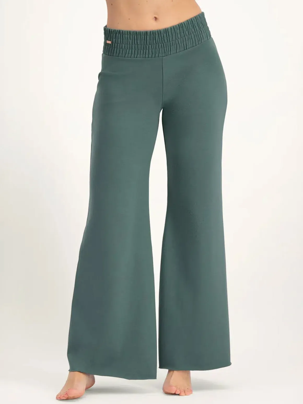 Flow Wide-Leg Yoga Pants - Forest