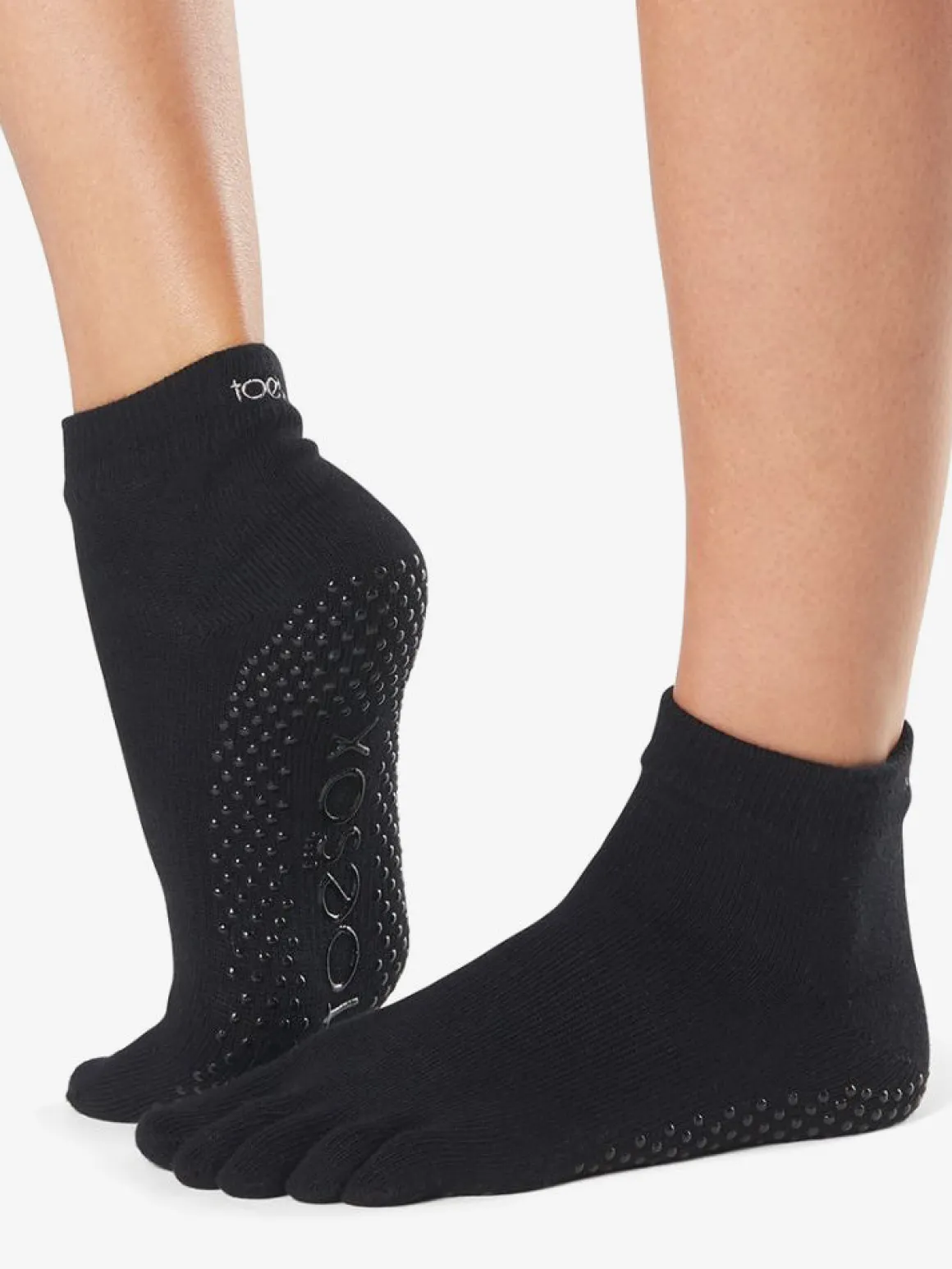 Full Toe Ankle Grip Socks - Black