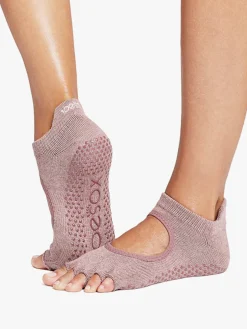 Half Toe Bellarina Grip Socks - Rosy