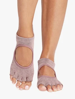Half Toe Bellarina Grip Socks - Rosy
