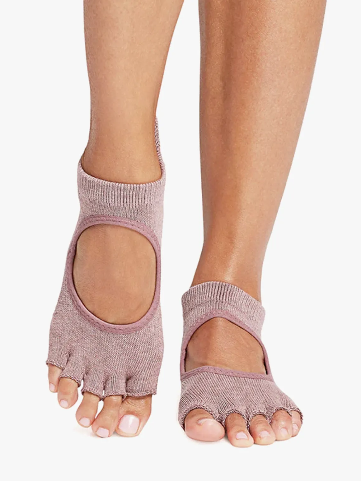 Half Toe Bellarina Grip Socks - Rosy