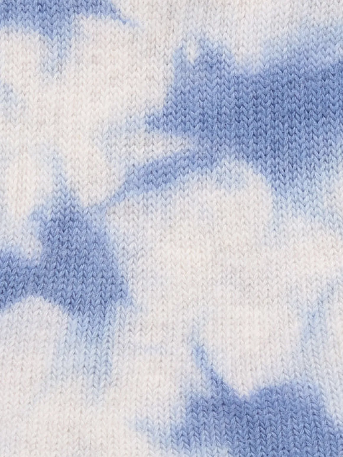 Half Toe Low Rise Grip Socks - Soft Blue Tie Dye