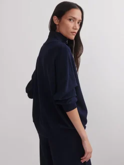 Hawley Half Zip Sweat - Navy