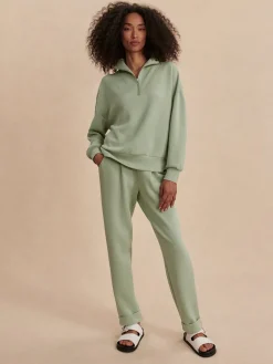 Hawley Half Zip Sweat - Snow Sage