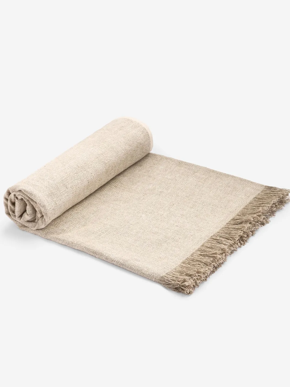 Hemp & Organic Cotton Yoga Blanket - Natural
