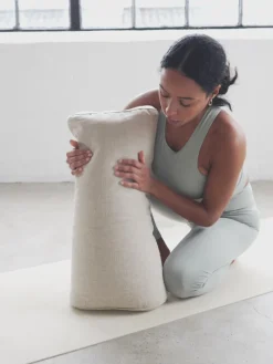 Hemp Rectangular Buckwheat Bolster - Natural