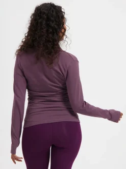 Ishtar Long Sleeve Yoga Top - Berry