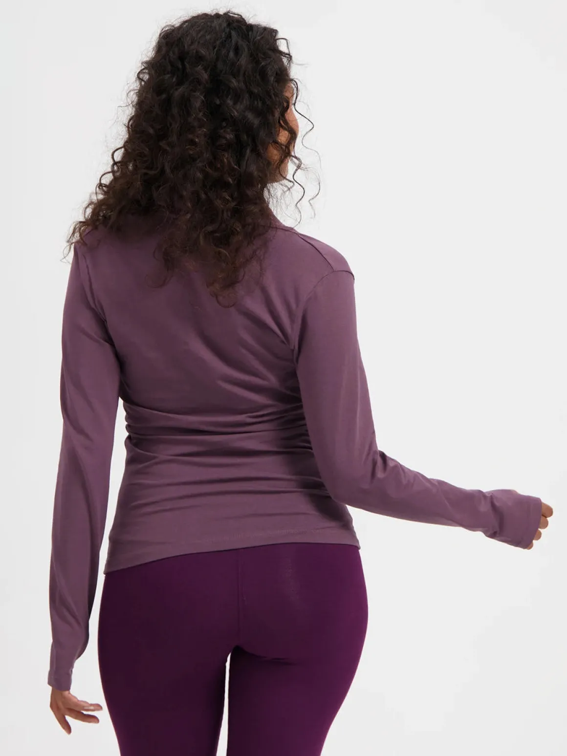 Ishtar Long Sleeve Yoga Top - Berry