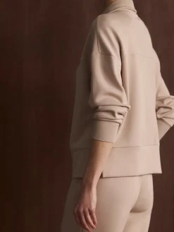 Kayleigh Half Zip Sweat - Mushroom