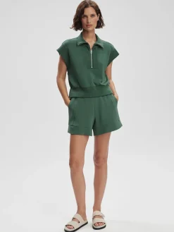 Kelly Half Zip Sweat - Cilantro