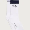 Lamar Club Stripe Sock - White/Blue Nights