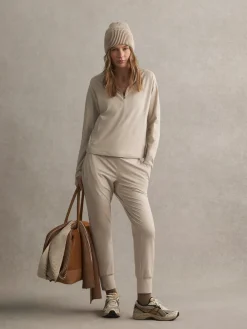Lamia Half Zip Sweat - Pebble Marl