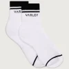 Lenni Half Crew Sock - White/Black