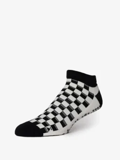 Low Rise Grip Socks - Checkers