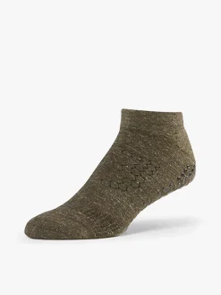 Low Rise Grip Socks - Olive