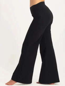 Maeve Wide Leg Yoga Pants - Onyx Black
