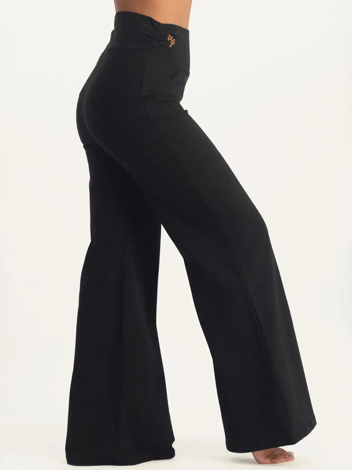 Maeve Wide Leg Yoga Pants - Onyx Black