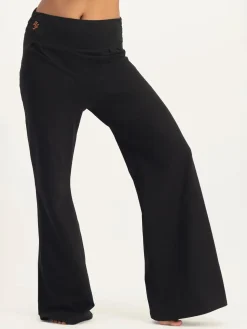 Maeve Wide Leg Yoga Pants - Onyx Black
