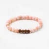 Mala Bead Bracelet - Pink Opal