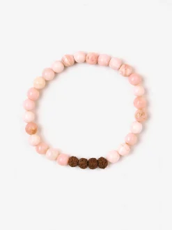 Mala Bead Bracelet - Pink Opal