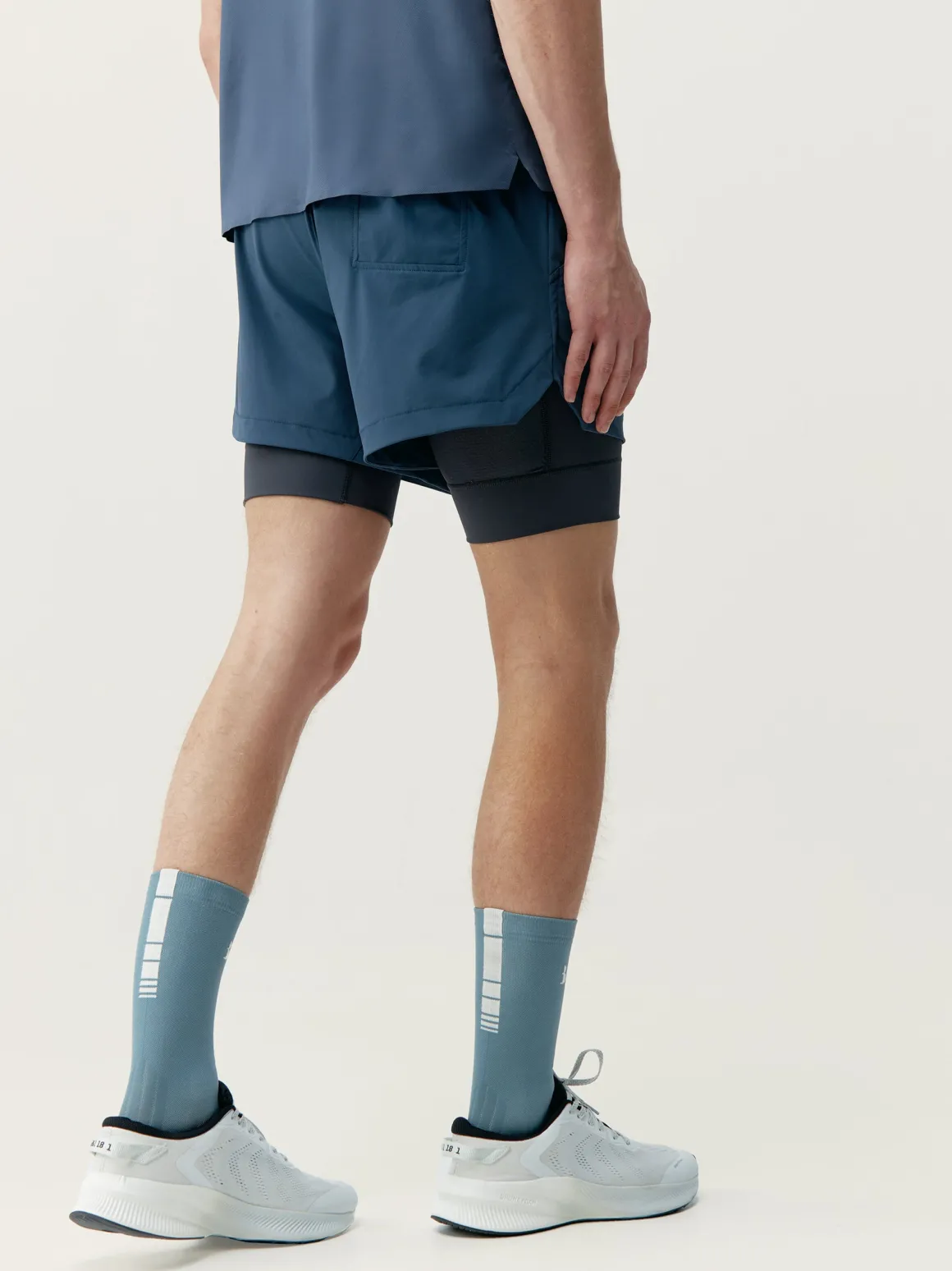 Mashu Double Layer Short - Denim/Road Grey