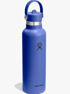 621ml (21oz) Standard Mouth Flex Straw Bottle - Capri Blue