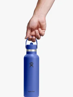 621ml (21oz) Standard Mouth Flex Straw Bottle - Capri Blue