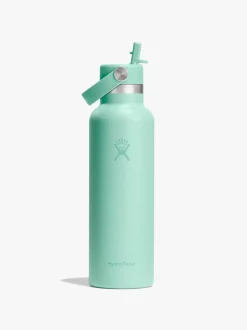 621ml (21oz) Standard Mouth Flex Straw Bottle - Mermaid Green