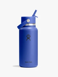 946ml (32oz) Wide Mouth Flex Straw Bottle - Capri Blue