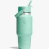 710ml (24oz) Wide Mouth Flex Straw Travel Bottle - Mermaid Green